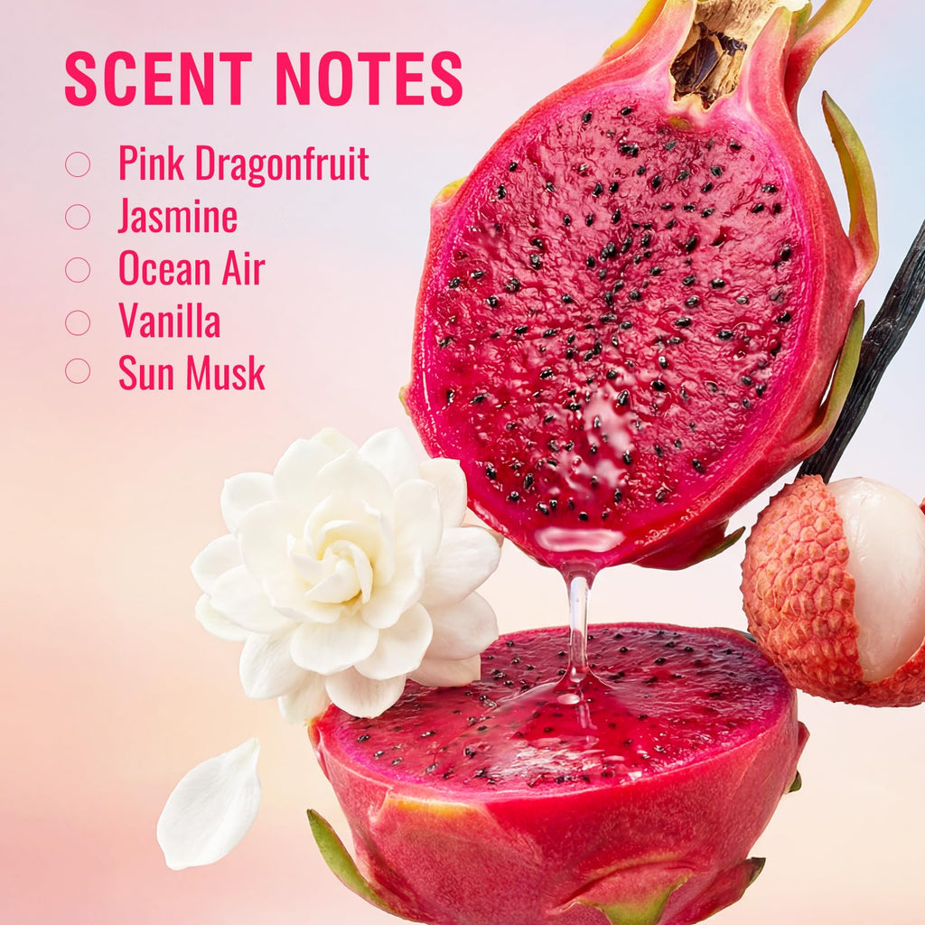 Sttes Smell Rio 08# (Delicious Pink Dragonfruit) Eau de Parfum for Women, Fruity Floral Perfume with Pink Dragonfruit, Lychee, Jasmine, Hibiscus, Vanilla & Sun Musk, 100ml/3.4 Fl Oz