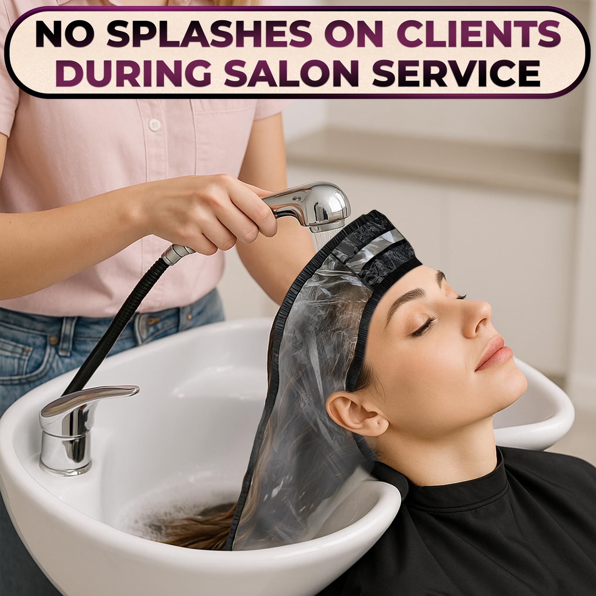 Hair Funnel for Washing Hair for Elderly, Adjustable, Reusable PVC