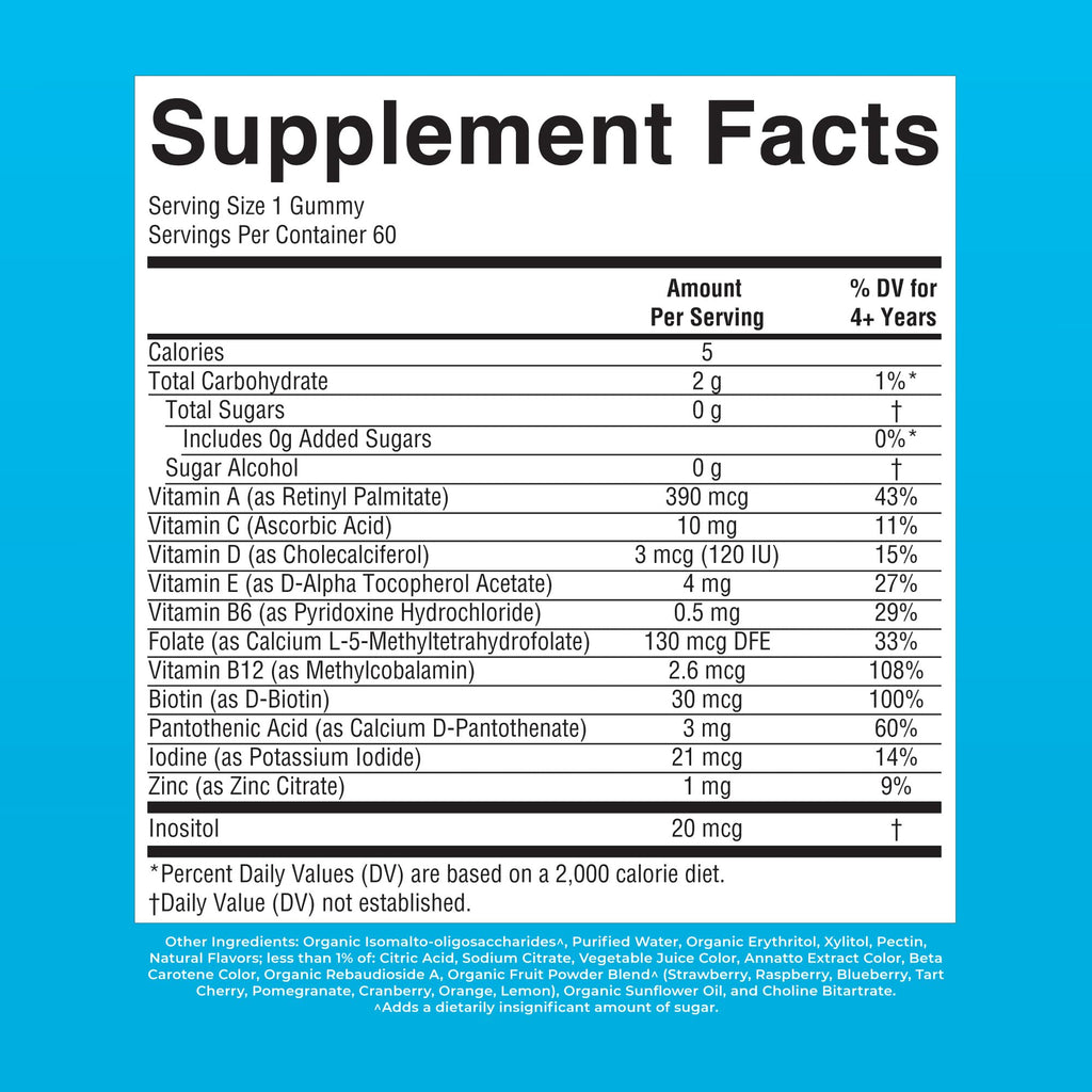 MARYRUTH'S Kids Vitamins Multivitamin Sugar Free | 2 Month Supply | Kids Multivitamin Gummies | Multivitamin for Kids | Vitamin D | Vitamin C | Zinc | Vegan | Non-GMO | Gluten Free | 60 Count