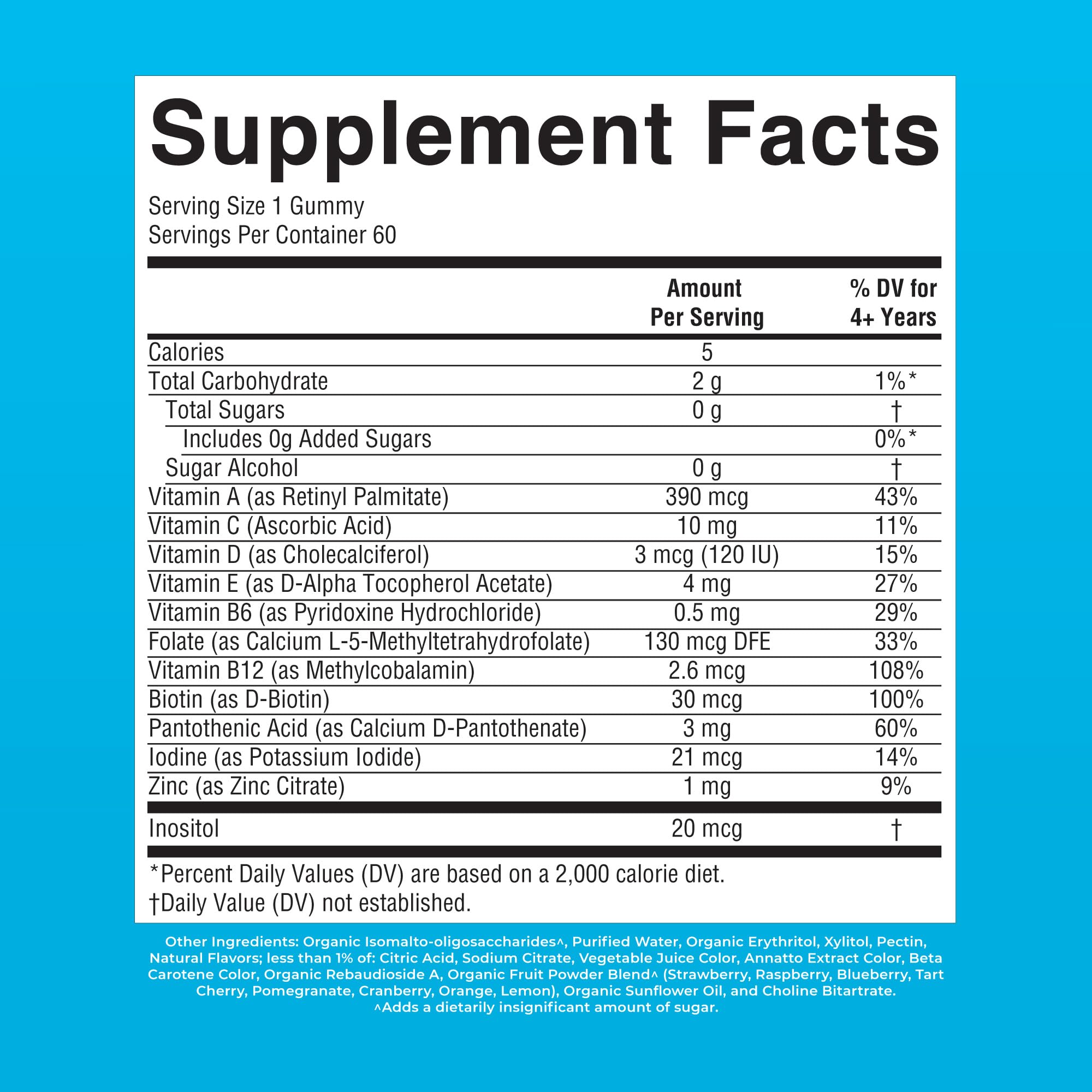 MARYRUTH'S Kids Vitamins Multivitamin Sugar Free | 2 Month Supply | Kids Multivitamin Gummies | Multivitamin for Kids | Vitamin D | Vitamin C | Zinc | Vegan | Non-GMO | Gluten Free | 60 Count