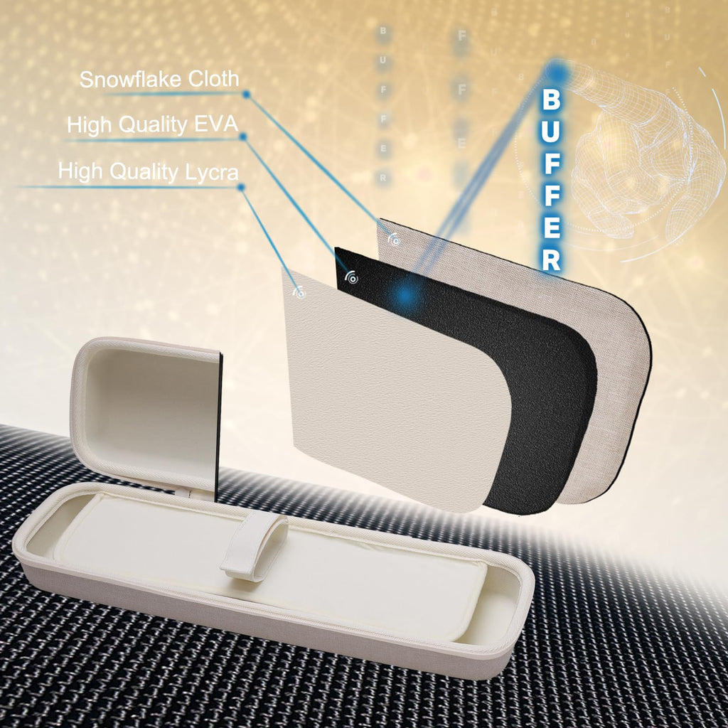 XANAD Hard Case Compatible with Dyson Airstrait/Corrale Styler Straightener - Hair Straightening Irons Case,Cream