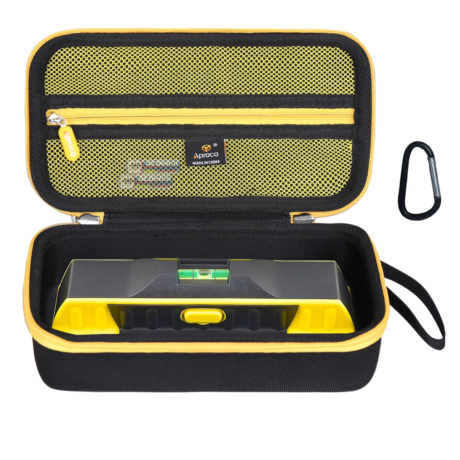 Aproca Case Compatible with Franklin Sensors ProSensor M210 710 710+ T13 Stud Finder, Storage Portable Bag for Accessories -Black+Yellow zipper (Case Only)