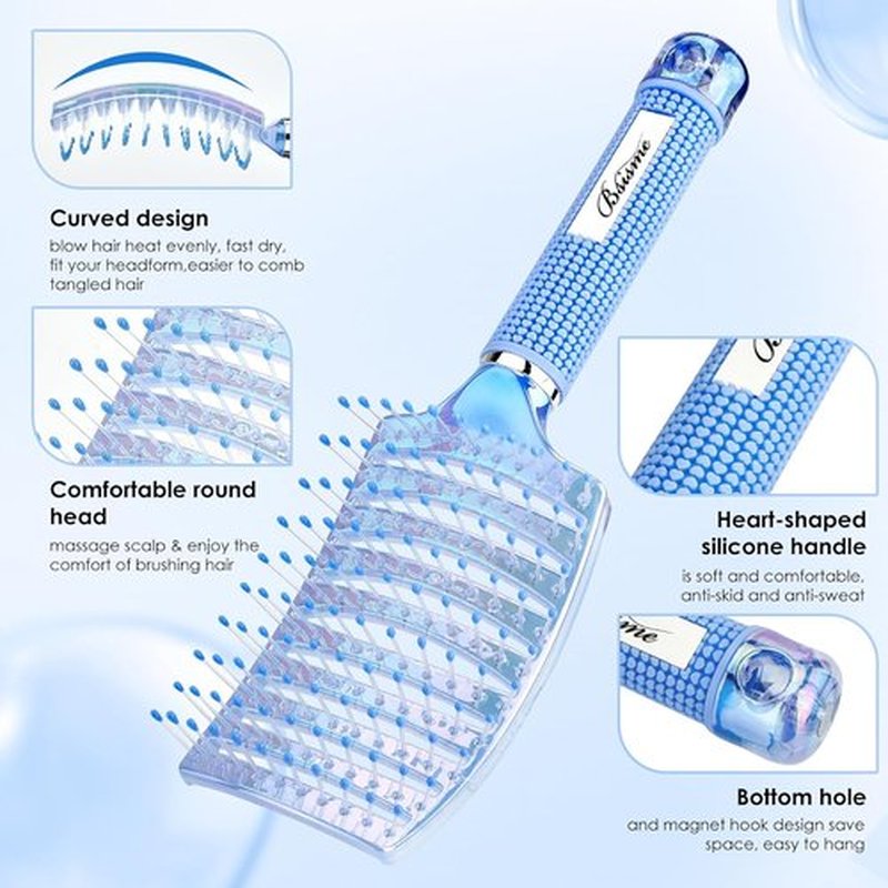 Skiennix Professional Curved Vent Hair Brush - Faster Blow Drying & Detangling for All Hair Types | Ideal Gift for Her