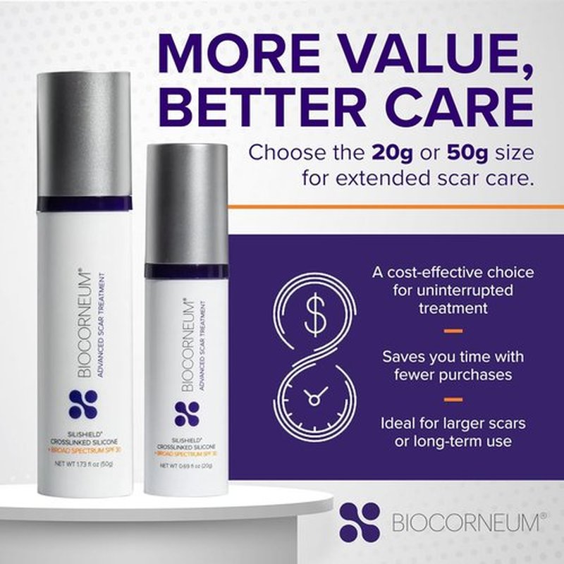 Silishield® Advanced Scar Treatment Gel - Silicone Formula with SPF 30 for Surgical & Keloid Scars - 20g, Safe for All Ages, Made in USA
