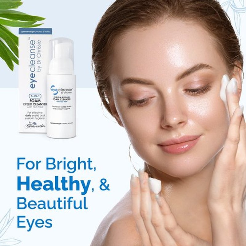 Dr Chrissie All-in-One Eyelid and Eyelash Cleanser for Extensions, Lash Extension Kit Essential, Enriched with Tea Tree Oil, Helps Ease Tired Eyes, 50 ml - EyeCleanse