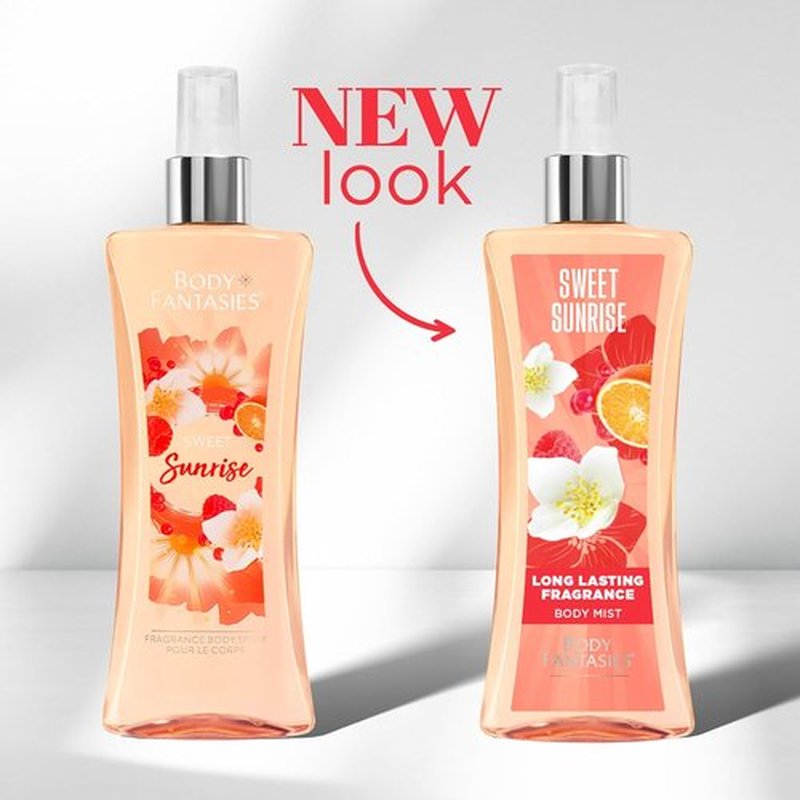 Body Fantasies Signature Fragrance Body Spray - Sweet Sunrise | 8 Fl Oz (Pack of 2)