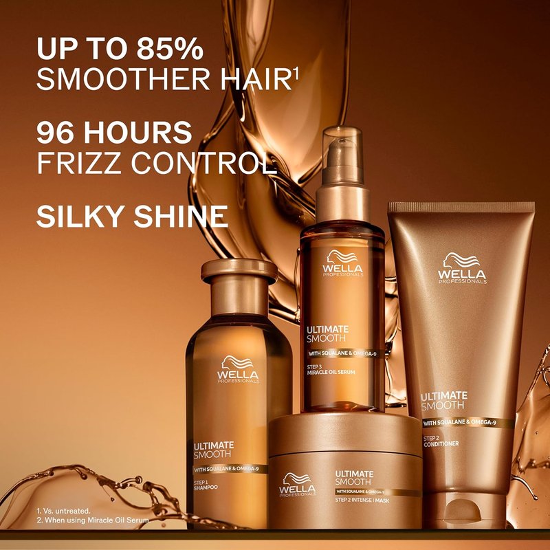 Wella Professionals ULTIMATE SMOOTH Conditioner - Nourishing Treatment for Dry, Frizzy Hair | Adds Silky Shine & Color Safe