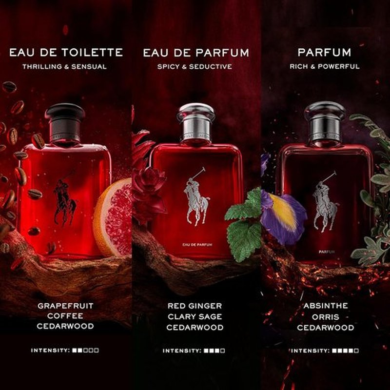 Ralph Lauren Fragrances - Polo Red Eau de Toilette - Woody & Spicy Men's Cologne - Medium Intensity with Grapefruit & Saffron
