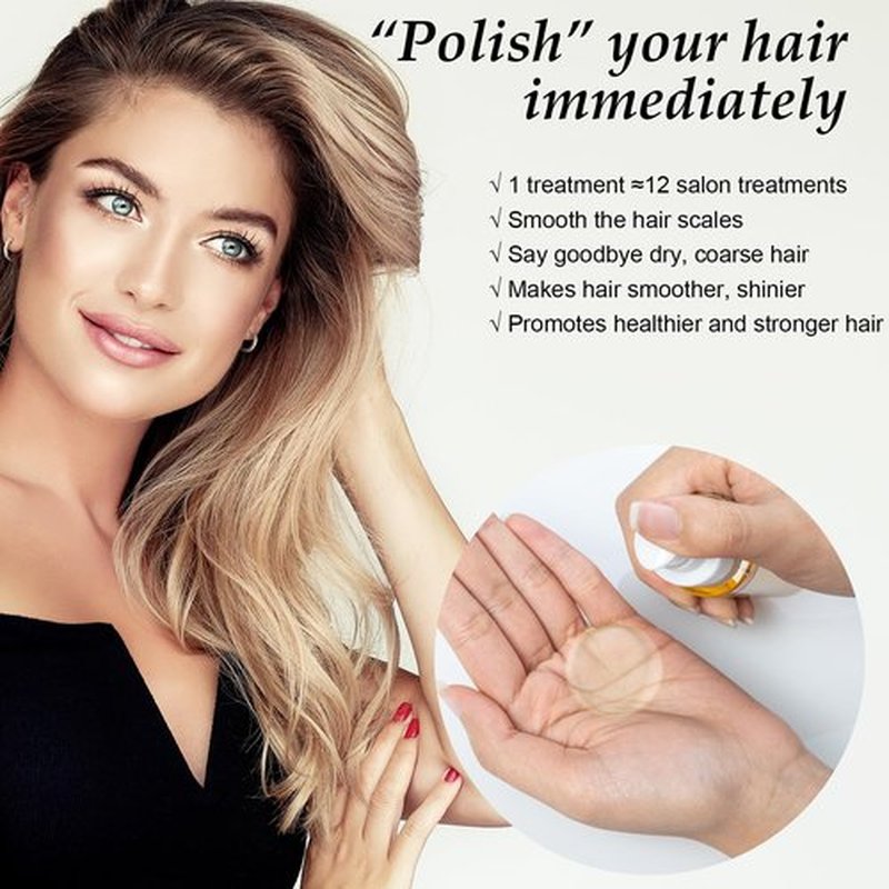 GREEONIL Hair Oil with Argan Oil, Vitamin E - Nourishing Treatment for Smooth, Frizz-Free, Shiny Hair for Women and Men with Frizzy, Damaged, Fine, or Curly Hair