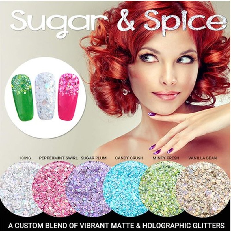 GLITTIES - Icing - Holographic & Matte Chunky Mixed Glitter ✶ COSMETIC GRADE ✶ Festival Body Glitter, Makeup, Face, Hair, Lips, Nails - (10 Gram)