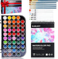 Blablaovy Watercolor Paint Set - 48 Washable Colors with Brushes & Palette | Ideal for Beginners & Kids