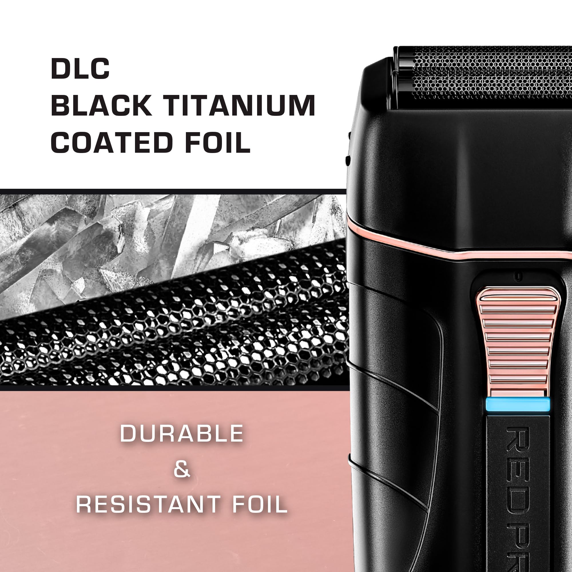RED Pro Titanium Foil Shaver Cord/Cordless Shaver for Men, Powerful Electric Razor USB-C Rechargeable, Up to 170 Minutes of Run Time, Quiet, Durable and Portable (Matte Black)