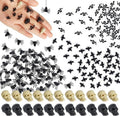 Hiawbon Mini Plastic Skull Heads - Realistic Halloween Figurines for Fairy Garden Decor