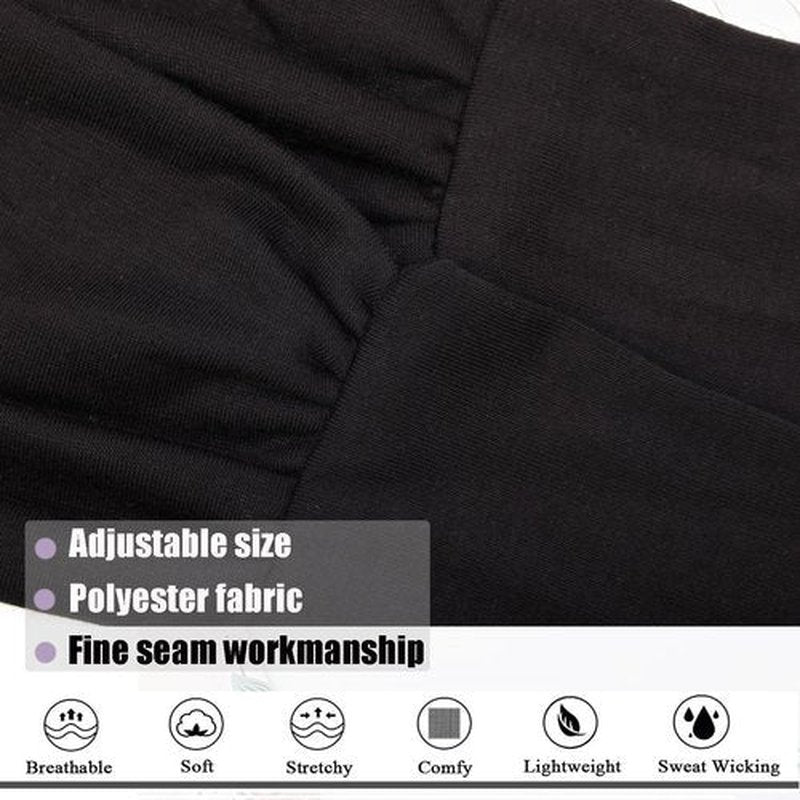 TuTive 4 Pieces Knotted Adjustable Headbands for Women Black Headbands Elastic Non-Slip Fashion Hair Bands for Workout Sports Running Yoga