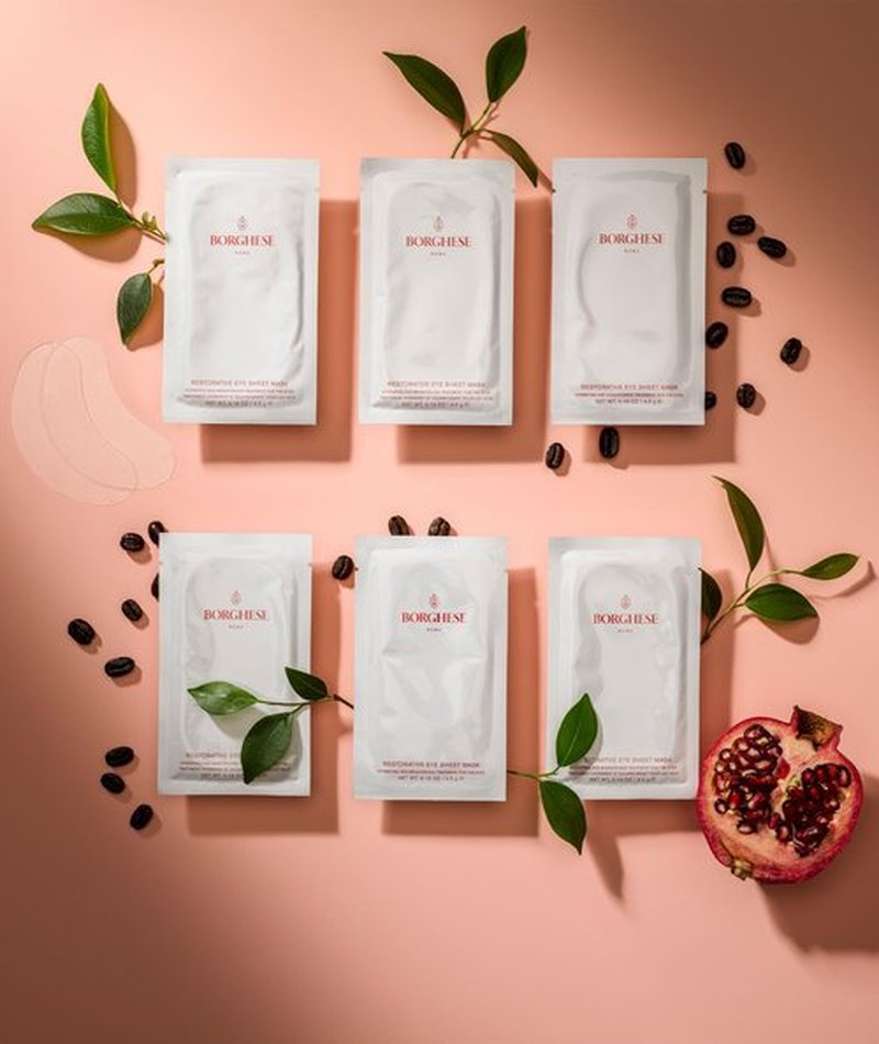Borghese Restorative Eye Sheet Masks - Nourishing and Brightening Under Eye Treatment Masks, 6 Pairs