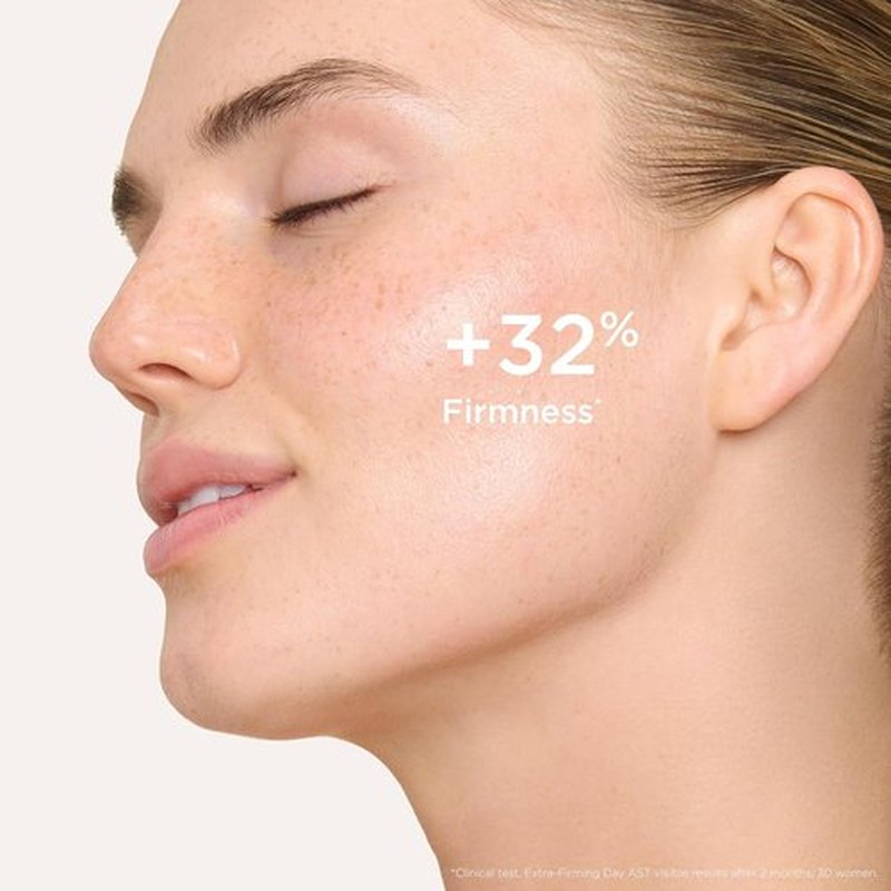 Clarins Extra-Firming Day Moisturizer - Firming Anti-Aging Face Cream with Collagen & Niacinamide | Refillable | 1.7 Oz