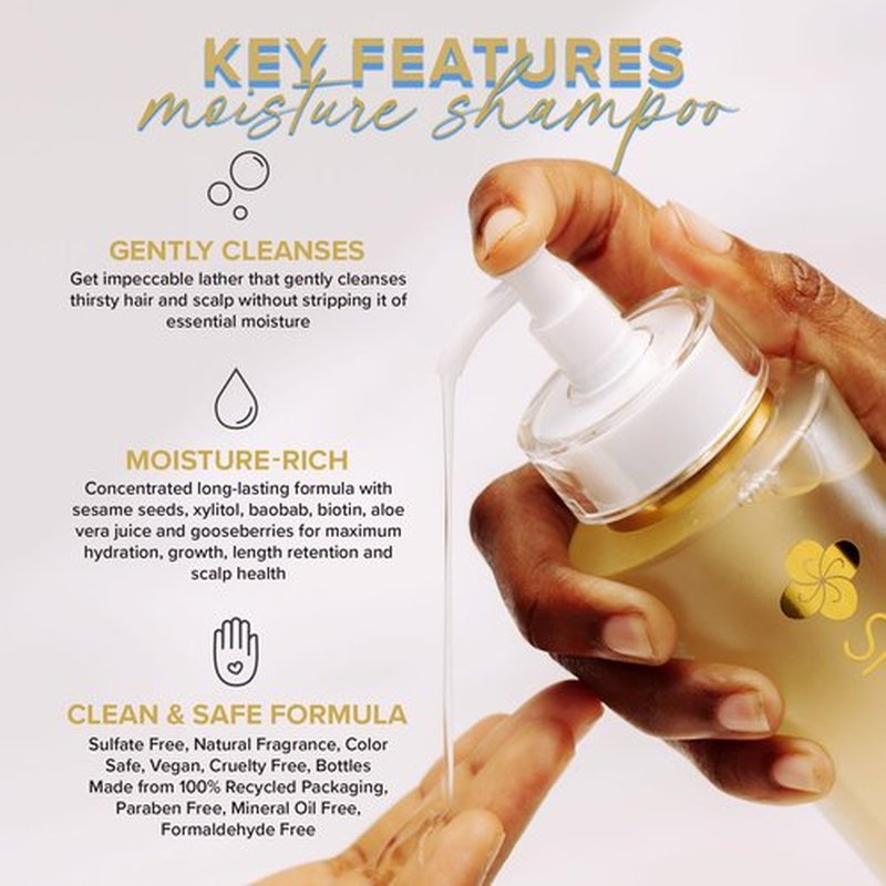 Shedavi LENGTH₂O™ Aquaholic™ Moisture Shampoo for Dry Hair 8 fl oz. - Moisturizes Dry Hair Silicone-Free - Vegan Hydrating Women Shampoo for Dry, Color-Treated Hydrates & Hair Growth Sulfate-Free