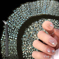 3000Pcs 60 Sheets Silver Nail Art Stickers Silver Aurora Nail Stickers Decals 3D Self-Adhesive Star Flower Nail Decals for Women Girls Salon Home DIY Manicure Nail with Tweezers Included…