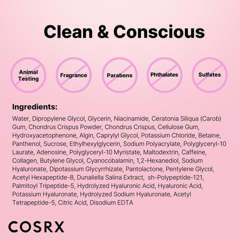 COSRX Pink Peptides Collagen Hydrogel Eye Patch for Puffy Eyes and Dark Circles, Under Eye Mask, 60 Under Eye Patches, Korean Skin Care