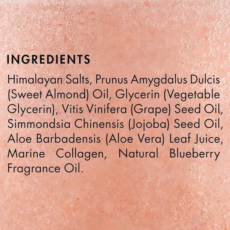 Majestic Pure Himalayan Pink Salt Body Scrub - Exfoliating Collagen & Almond Oil | 10 oz for Skin Care, Stretch Marks & Cellulite