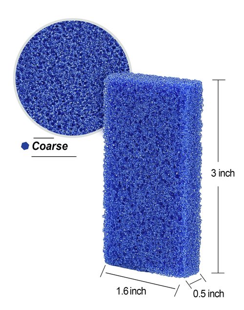 Maryton Disposable Foot Scrubber Pumice Pads, Pedicure Pumice Stone Dead Skin Callus Remover for Feet, 40Pcs (Dark Blue Coarse)