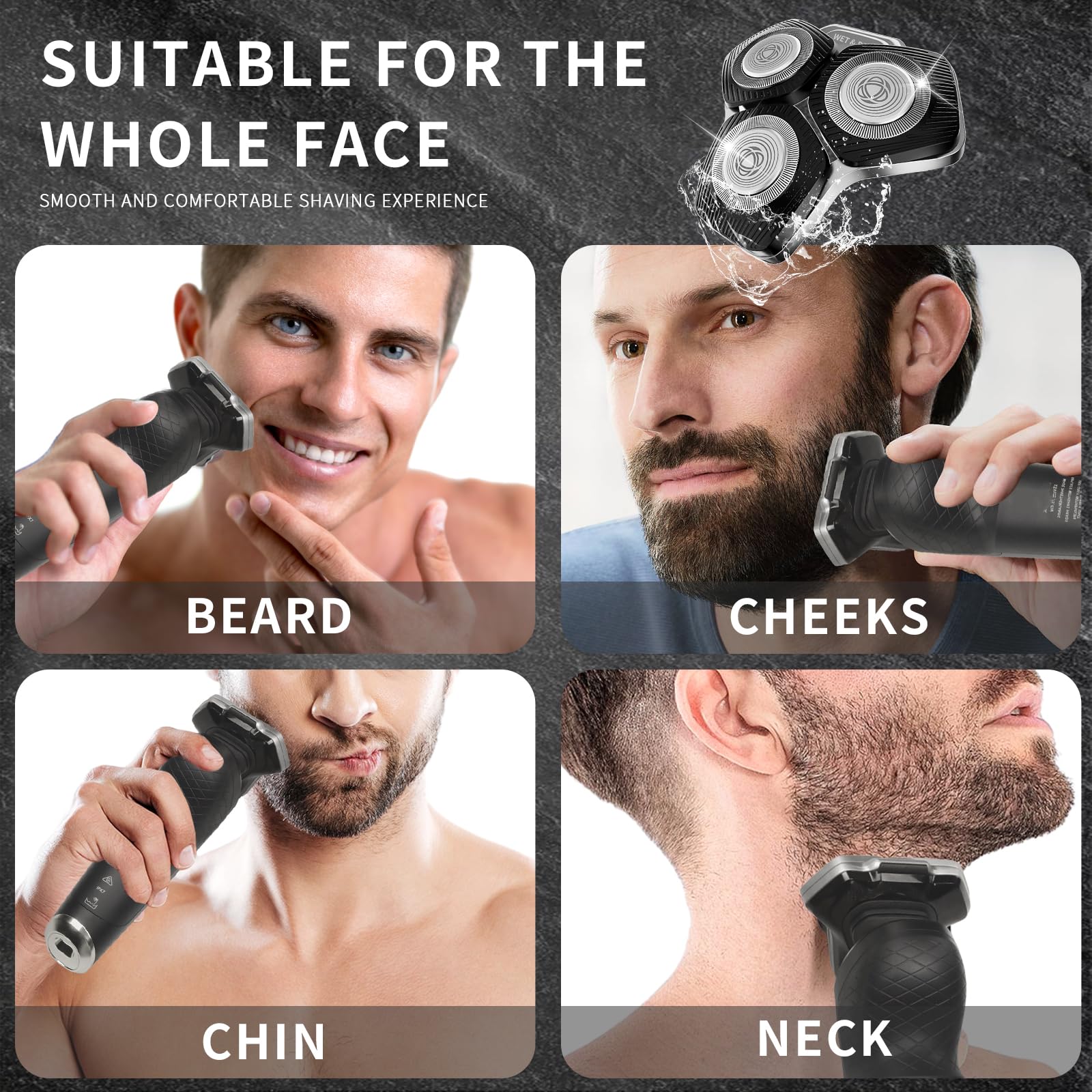 SH71/50 Shaving Heads Compatible with Philips Shavers, Black