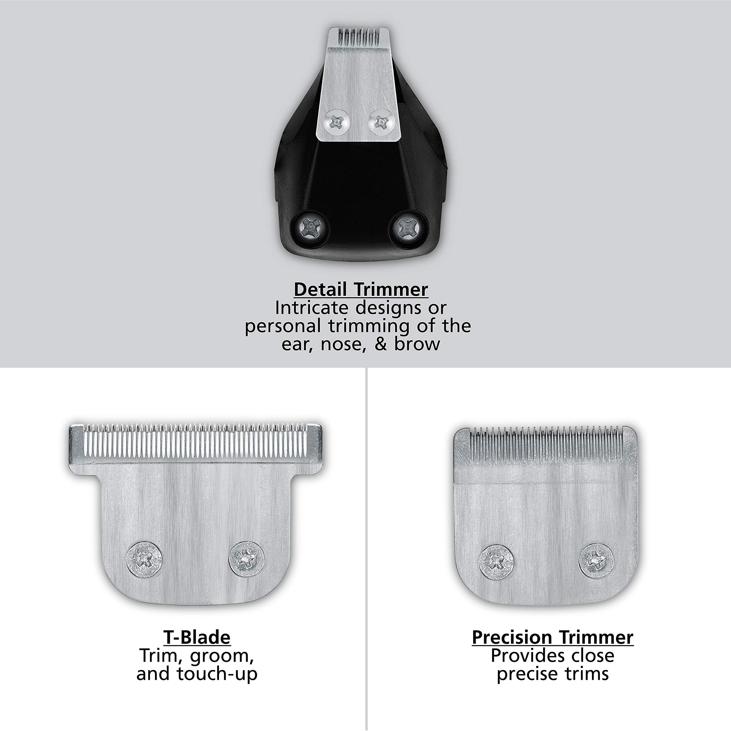 Wahl PowerPro Corded Detailer Trimmer Kit for Mens Grooming – for Beard, Mustache, Stubble, Ear, Nose, & Body Grooming – Model 9686, (Pack of 3)