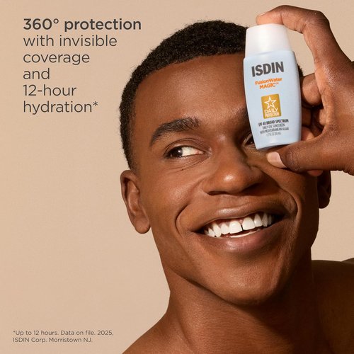 ISDIN Fusion Water MAGIC SPF 40 - Ultralight Sunscreen for Face with Hyaluronic Acid & Vitamin E | 1.7 Fl Oz