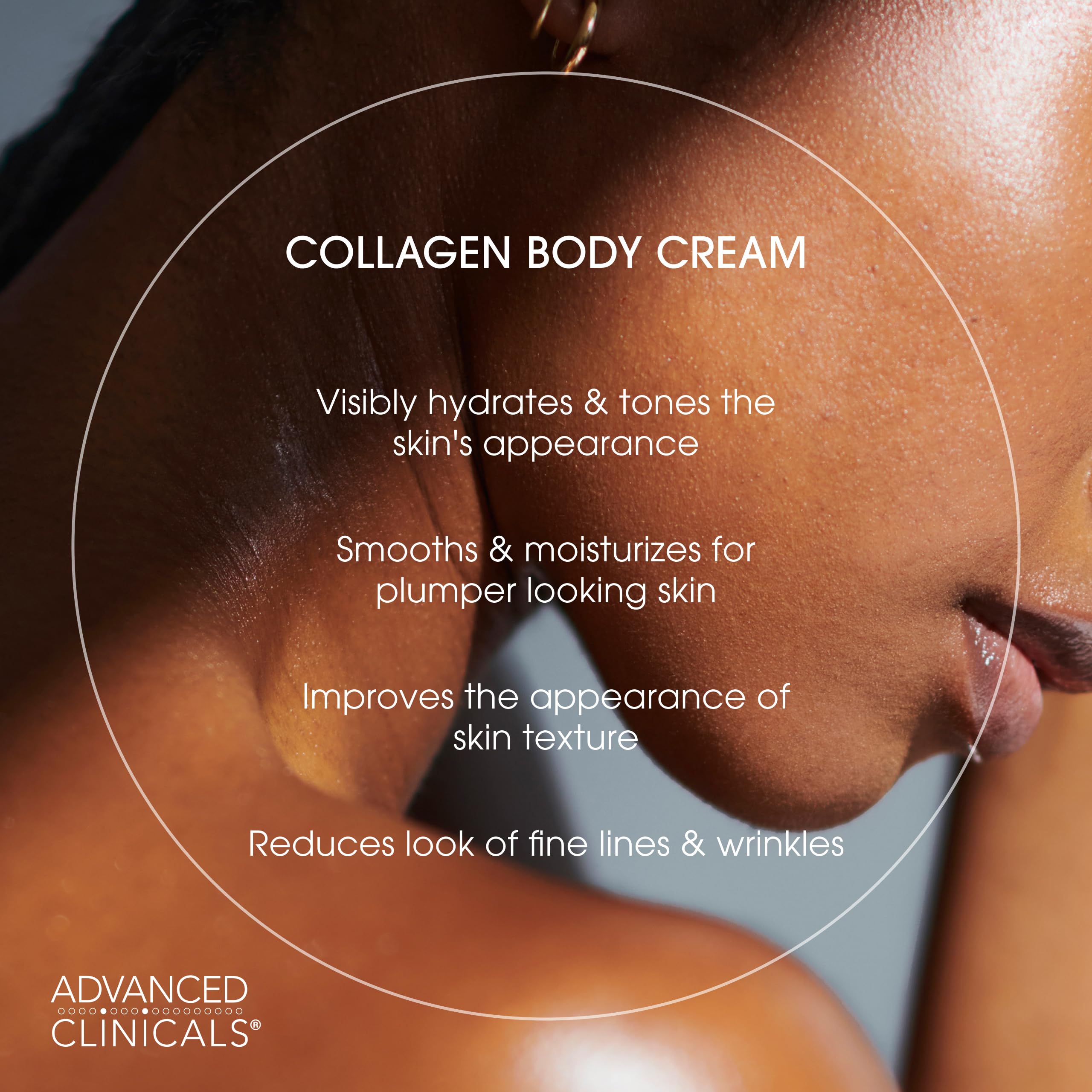 Advanced Clinicals Collagen Cream Body & Face Moisturizer | Dry Skin Rescue Collagen Lotion | Skin Tightening Cream | Firming + Tightening Lotion | Body Skin Care Products, 16 Ounce