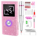 CozyZen Cordless Electric Nail Drill, 45000 RPM Rechargeable Diamond E-File, Portable & Low Noise for Acrylic/Gel Nails, Manicure & Pedicure - Professional & Home Use