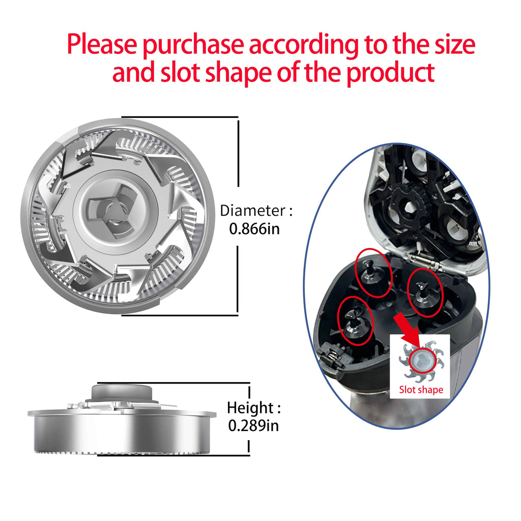 Replacement heads for electric shavers,Waterproof Replacement Blades for Mens Shaver,3-Pack