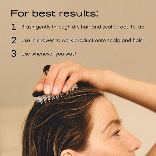 Jupiter Scalp Exfoliator - Ergonomic Scalp Massager & Dandruff Comb - Black/White Design for All Hair Types