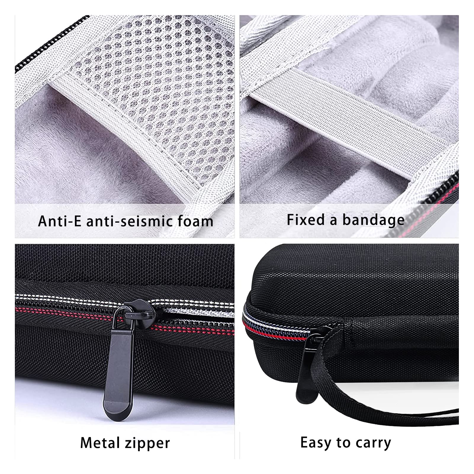 LinMei Hard Travel Case for Electric Trimmers & Shavers - Protective Organizer Compatible with QP27XX, QP28XX and QP6XXX - EVA Shell with Accessory Pocket - Black (Case Only)
