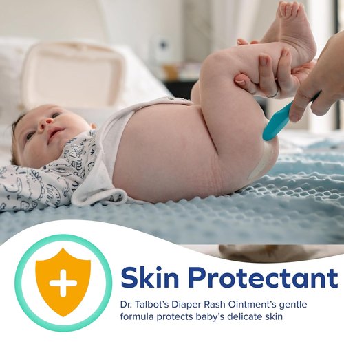 Dr. Talbot's Baby Diaper Rash Ointment - Zinc Oxide Skin Protectant for Instant Relief | Gentle Formula, 1 oz