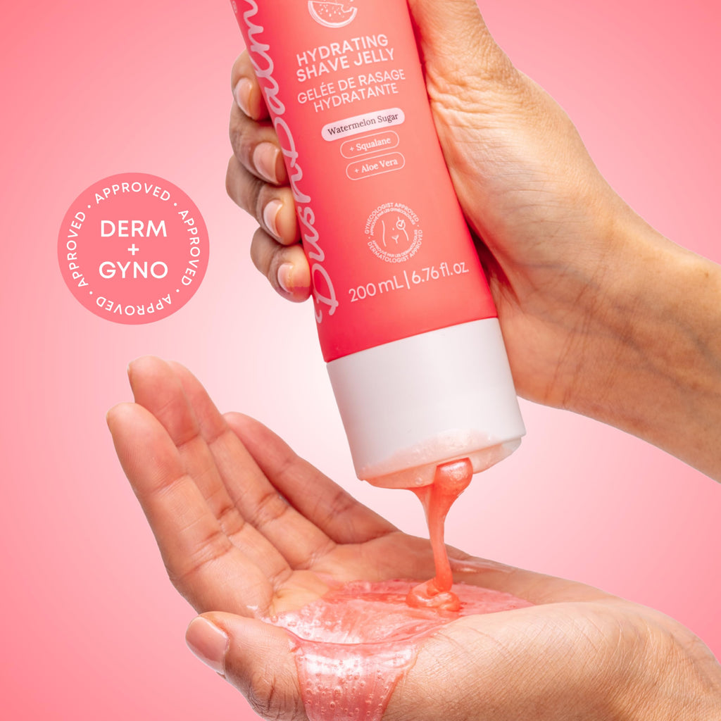 Bushbalm Hydrating Shave Jelly – Premium Soothing Shaving Gel for Women - Squalane and Aloe Vera, Helps With Post Shave Redness – 200ml Watermelon Sugar