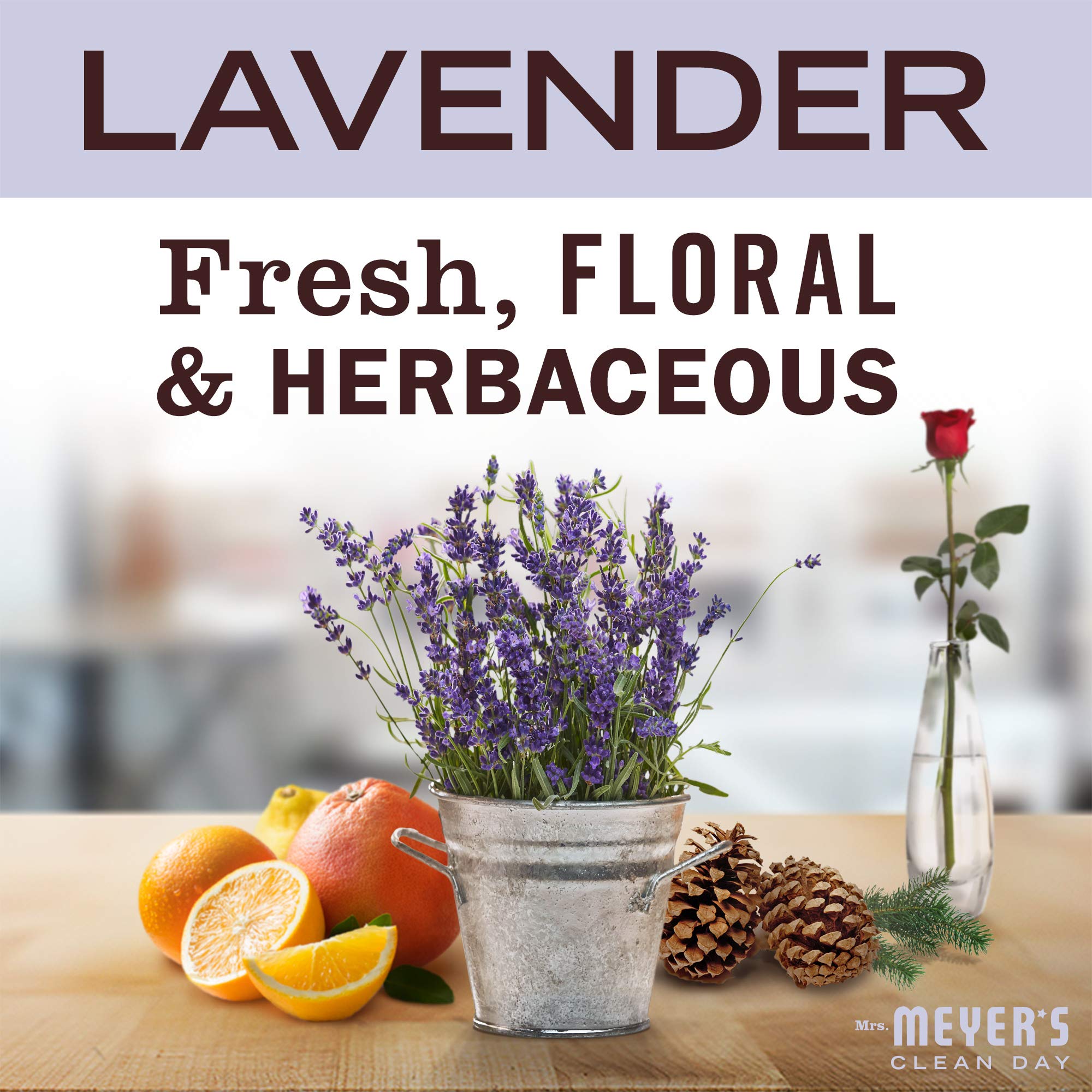 MRS. MEYER'S CLEAN DAY Foaming Hand Soap, Lavender Scent, 10 Ounce Bottle