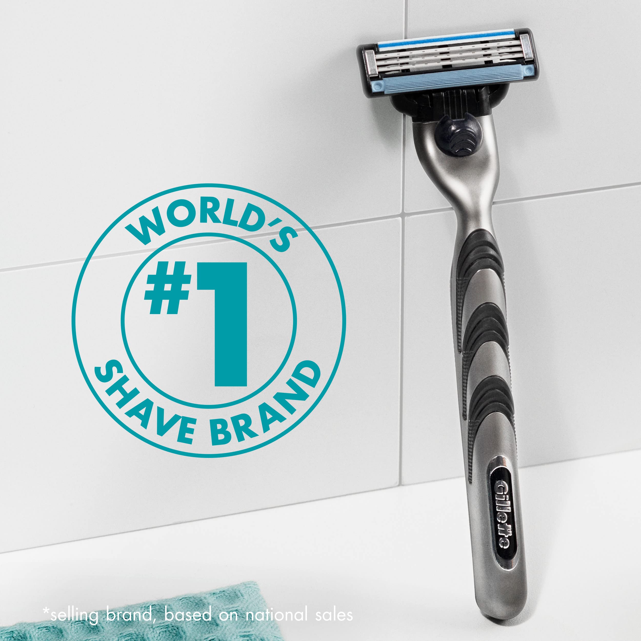 Gillette Mach3 Razor Refills for Men, 4 Razor Blade Refills