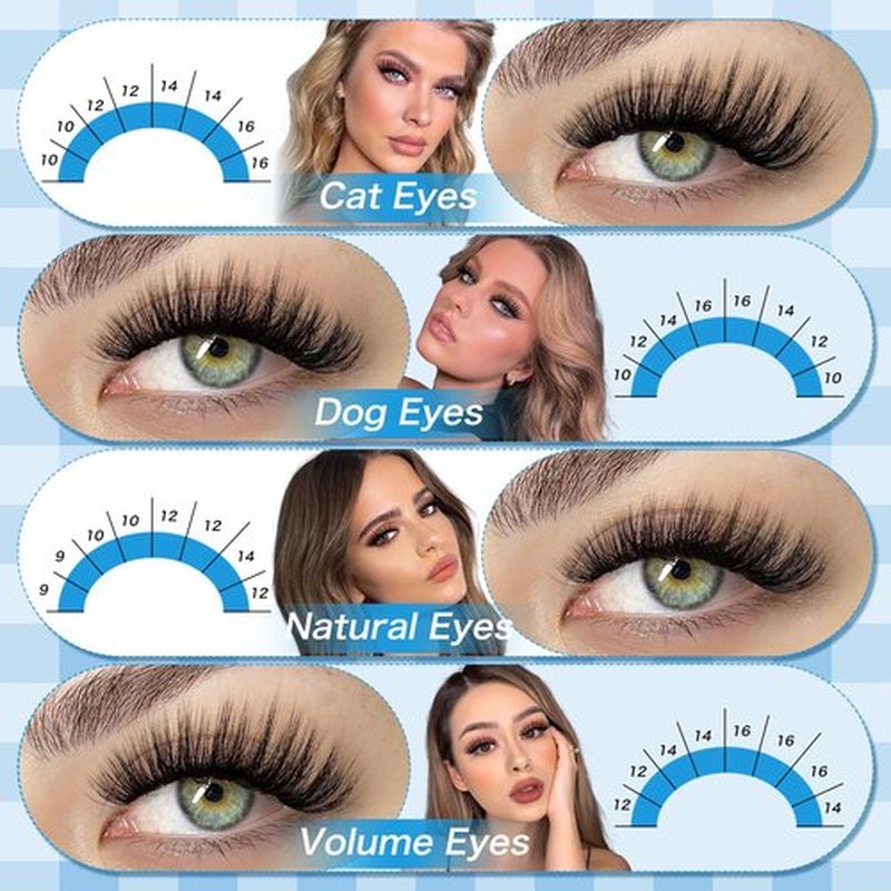 Lash Extension Kit 280Pcs Lash Clusters 40D+50D Eyelash Clusters Kit Individual Lashes With Lash Bond and Seal Tweezers For DIY Lashes (40D+50D,9-16mm)