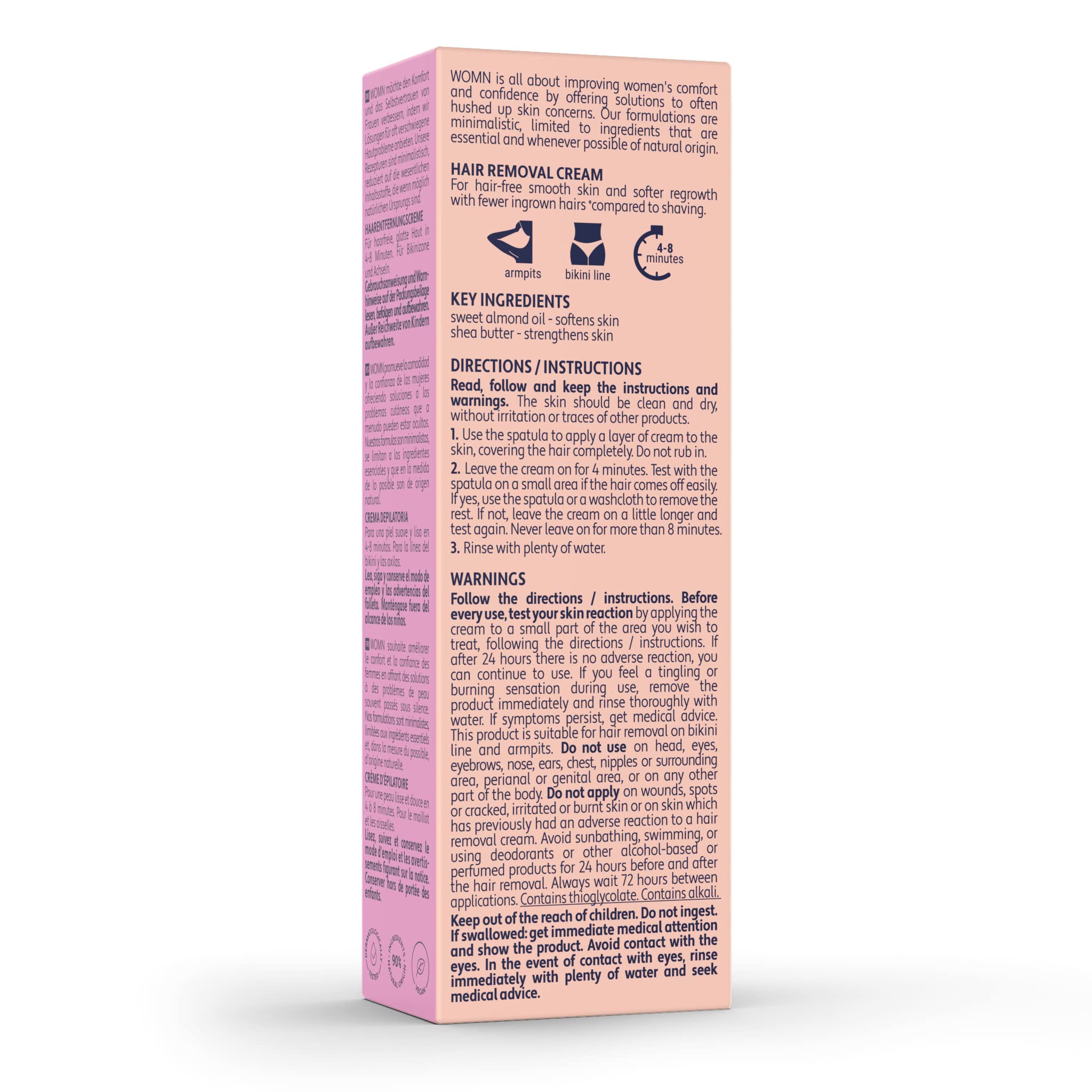 womn Intimate Hair Removal Cream for Women, Bikini Area & Armpits 3.3 fl oz