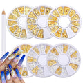 YECIRALA 6 Box Gold And Silver Ocean Nail Charms Nail Art Studs Beach Starfish Sea Seashell Stars Moons Nail Charms Decals Gold Metal 3d Nail Gems Jewelry For Manicure DIY Nail Embellishments