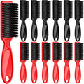 Patelai 12 Pcs Barber Clipper Brush Blade Trimmer Cleaning Brush for Fades Nail Neck Duster Manicure Salon(Black, Red)