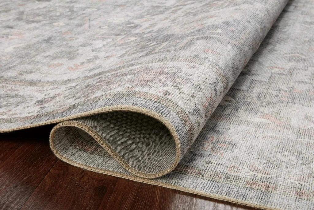 Loloi Heidi Collection HEI-02 Dove/Blush 7'-6" x 9'-6" Area Rug