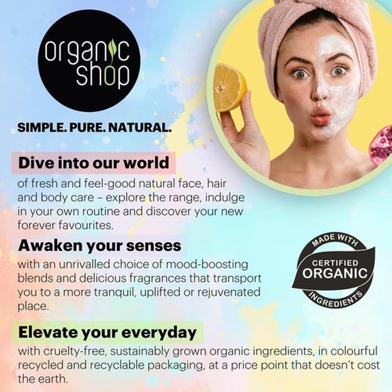 Organic Shop Blackberry & Sugar Hydrating & Exfoliating Body Scrub, 100% Vegan & Organic, Daily Exfoliant, Detox & Moisturizer, Body, Face, Hand & Foot, Intensive Care & Skin Toning. 250ml.