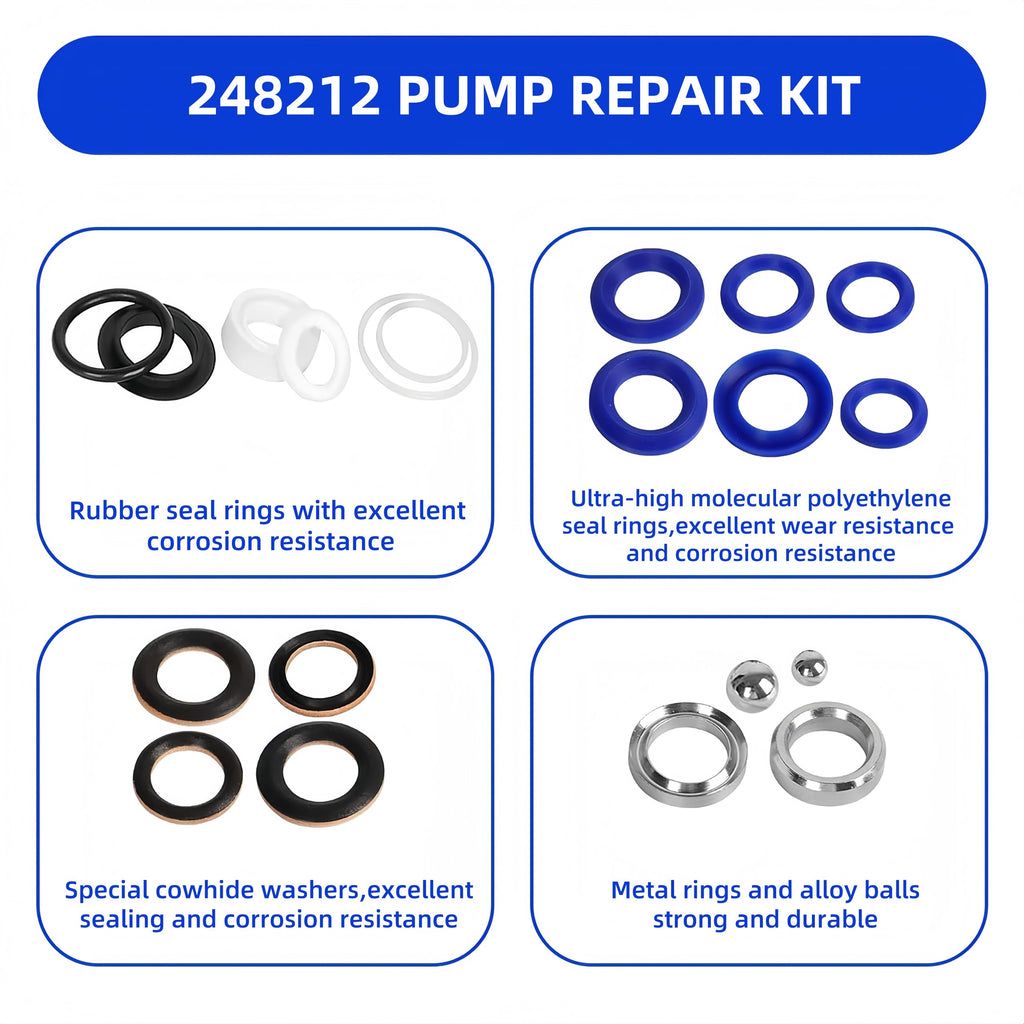 HSKLAADC 248212 Pump Repair Packing Kit for Graco 695 795 3900 Airless Paint Sprayers Aftermarket Seal Accessories