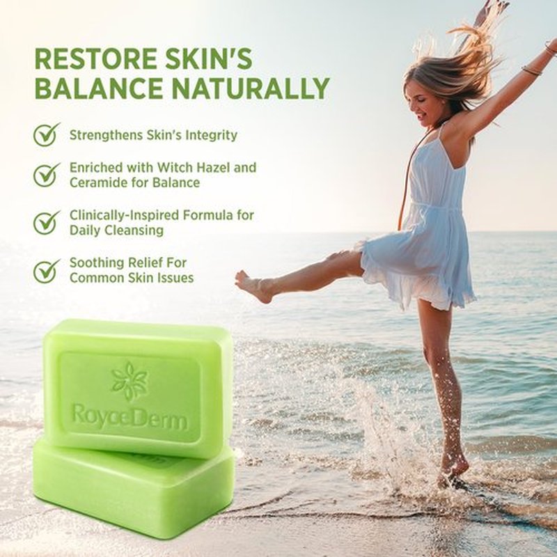Roycederm Antifungal Bar Soap - Tea tree Oil Soap - Athlete’s Foot Treatment for Jock Itch & Ringworm - Medicated Antifungal Soap with Clotrimazole 1% - Tea Tree Oil Scent, 1 Pack
