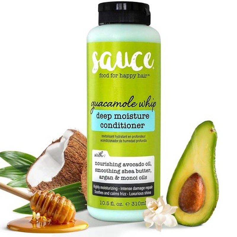 SAUCE BEAUTY Guacamole Whip Conditioner (10.5 Fl Oz) Deep Moisture Conditioner with Shea Butter and Avocado, Argan, Monoi & Coconut Oils, Frizz Control and Hair Repair Formula For All Hair Types