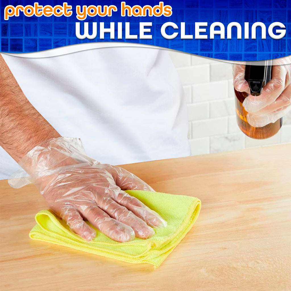 200 Pcs Paraffin Gloves for Hands – Lightweight, Disposable, Transparent, Leak-Resistant Multi-Use Plastic Gloves – Easy to Use for Paraffin Wax Hand Care, Spa, Manicure, Cooking, Cleaning & Hair