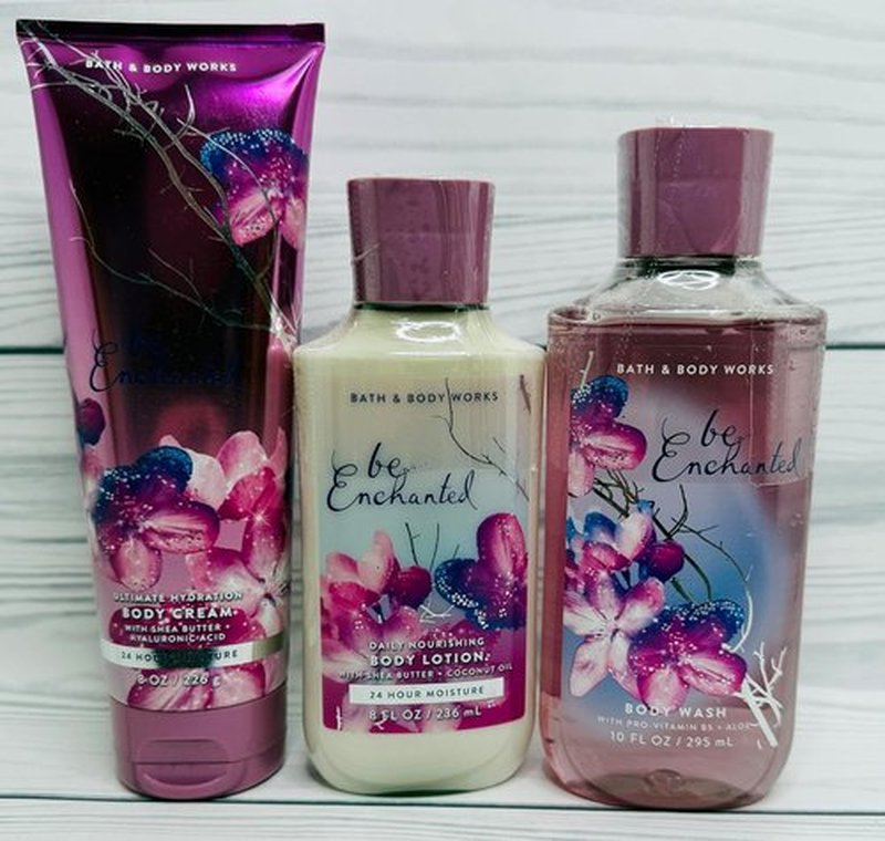 Bath & Body Works - Be Enchanted Body Wash, Lotion & Hydration Cream Set | 3-Piece Collection