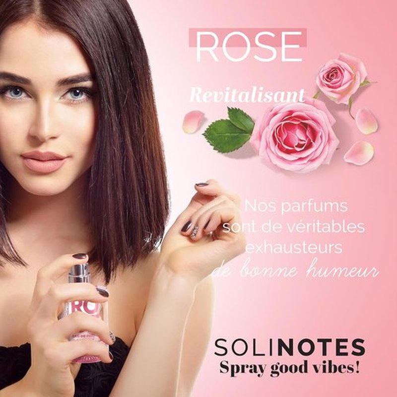 Solinotes Rose Perfume - Delicate Floral Eau De Parfum, 1.7 Fl Oz | Vegan & Cruelty-Free, Made in France