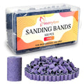 Maryton 500 Pcs Sanding Bands for Nail Drill, Fine Grit Nail Sanding Band Bulk for Professional Salons Manicure and Pedicure